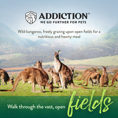 Addiction Wild Kangaroo & Apples, Sensitive Care, Novel Protein Dry Dog Food - Dry - 9kg Bag - Warkworth