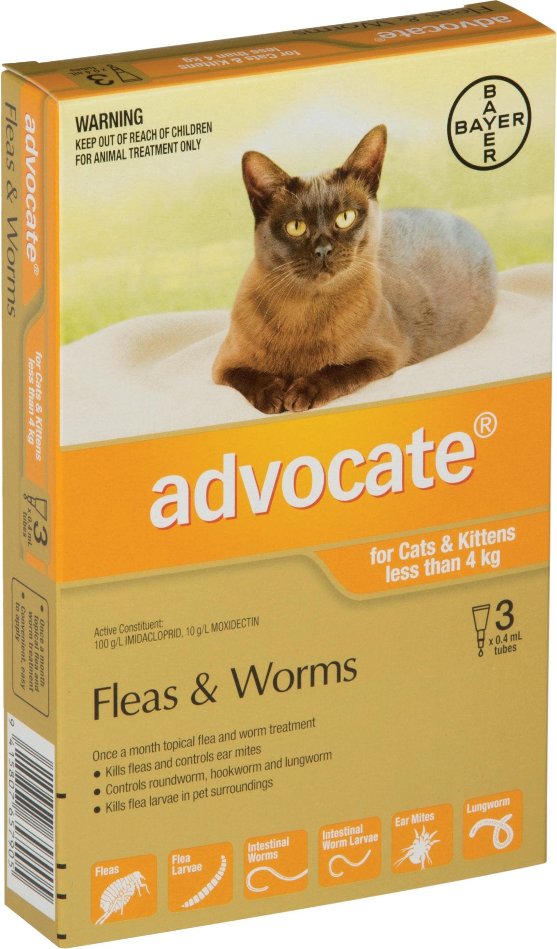 Advocate Topical Flea and Worm Treatment for Cats - Tuck In Healthy Pet Food & Animal Natural Health Supplies