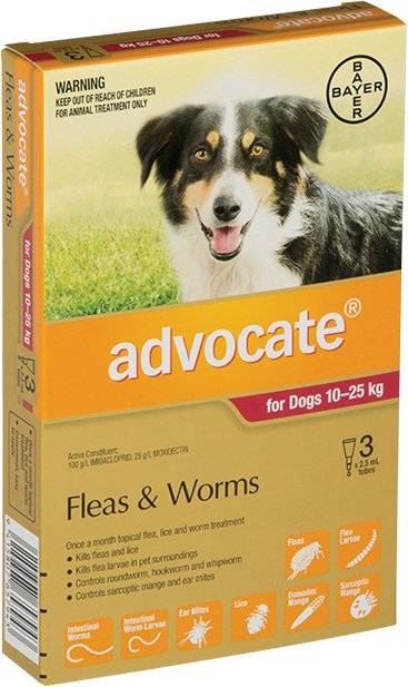 Advocate Topical Flea and Worm Treatment for Dogs - Tuck In Healthy Pet Food & Animal Natural Health Supplies