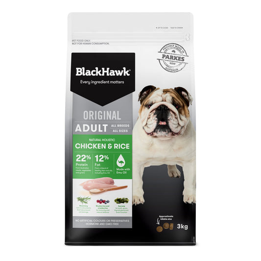 Black Hawk Chicken & Rice for Adult Dogs - Tuck In Healthy Pet Food & Animal Natural Health Supplies