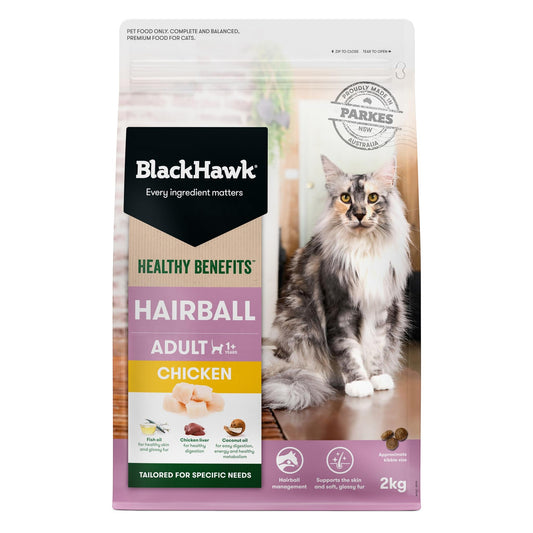 Black Hawk Healthy Benefits Cat Hairball Chicken 2kg - Tuck In Healthy Pet Food & Animal Natural Health Supplies