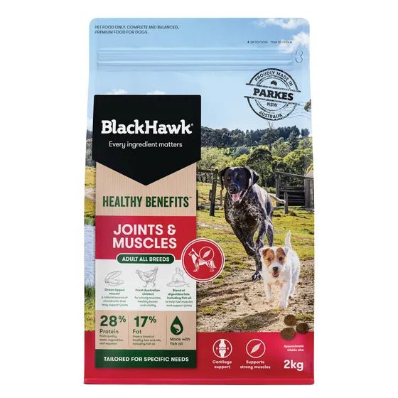 Black Hawk Healthy Benefits Joints & Muscles for Adult Dogs - Tuck In Healthy Pet Food & Animal Natural Health Supplies