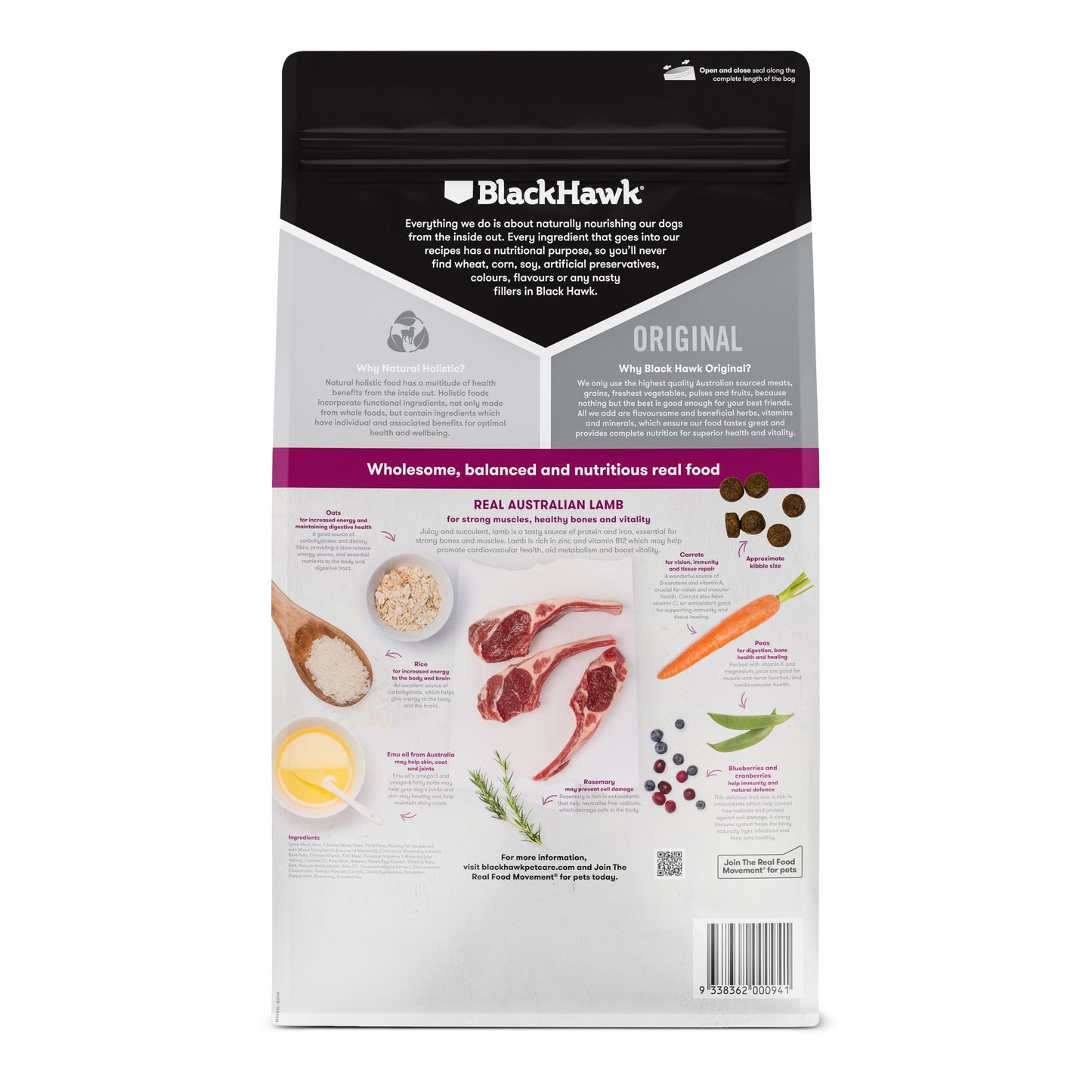 Black Hawk Lamb & Rice for Adult Dogs - Tuck In Healthy Pet Food & Animal Natural Health Supplies