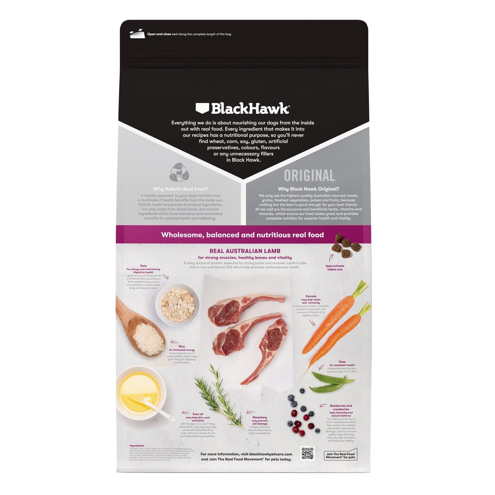 Black Hawk Small Breed Lamb & Rice for Adult Dogs - Tuck In Healthy Pet Food & Animal Natural Health Supplies