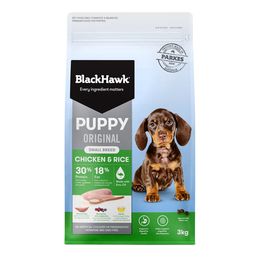 Black Hawk Small Breed Puppy Food - Chicken & Rice - Tuck In Healthy Pet Food & Animal Natural Health Supplies