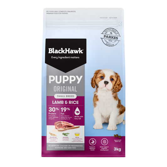 Black Hawk Small Breed Puppy Food - Lamb & Rice - Tuck In Healthy Pet Food & Animal Natural Health Supplies