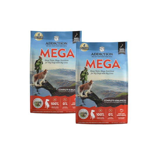 Bulk Buy: Addiction Mega - 2 x 20kg - Tuck In Healthy Pet Food & Animal Natural Health Supplies