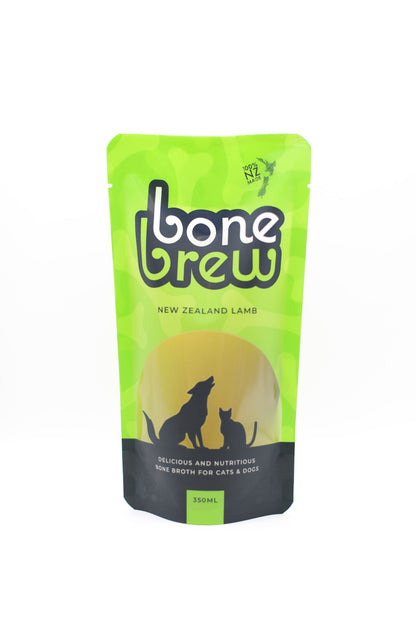 Essential Broth - Bone Brew - Dog & Cat Food - Frozen - Lamb - 325ml Bag Front - Warkworth - Healthy Digestion Aid