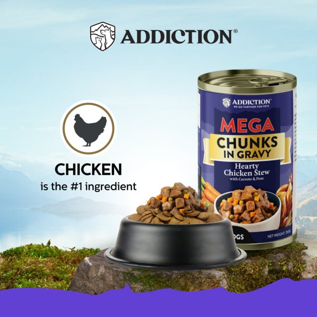 Addiction Addiction Mega Hearty Chicken Stew with Gravy - Food - Wet - Bag - Warkworth