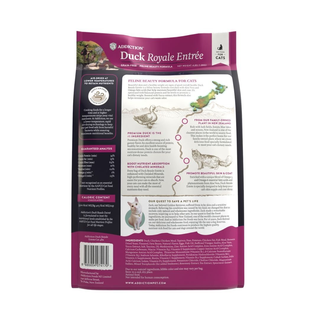 Addiction - Duck Royale Entrée Cat for All Life Stages - Food - Dry - Tuck In Healthy Pet Food & Animal Natural Health Supplies