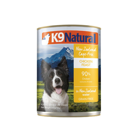 K9 Natural Chicken Feast Can - 370g - Tuck In Healthy Pet Food & Animal Natural Health Supplies