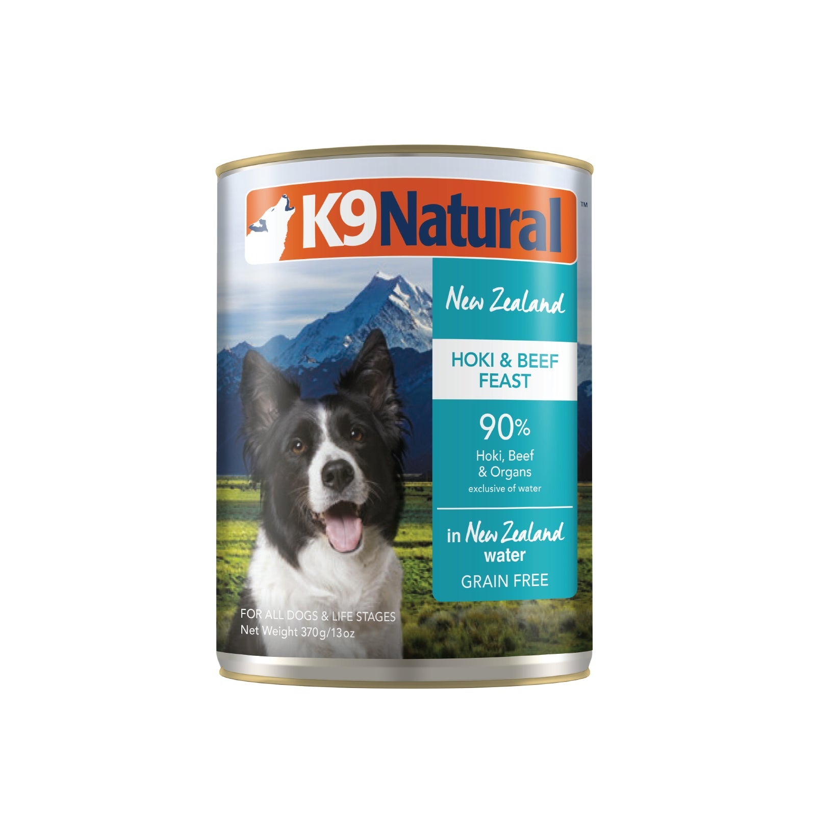K9 Natural Hoki & Beef Feast Can - 370g - Tuck In Healthy Pet Food & Animal Natural Health Supplies