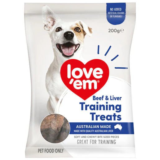 love'em Air Dried Beef Liver Dog Treats 200g - Tuck In Healthy Pet Food & Animal Natural Health Supplies