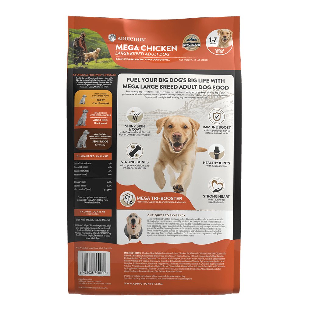 Mega Chicken – Large Breed Adult - 20kg - Tuck In Healthy Pet Food & Animal Natural Health Supplies