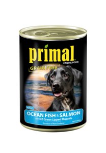 Primal Dog Food Ocean Fish, Salmon & Vegetable 390g Can - Tuck In Healthy Pet Food & Animal Natural Health Supplies