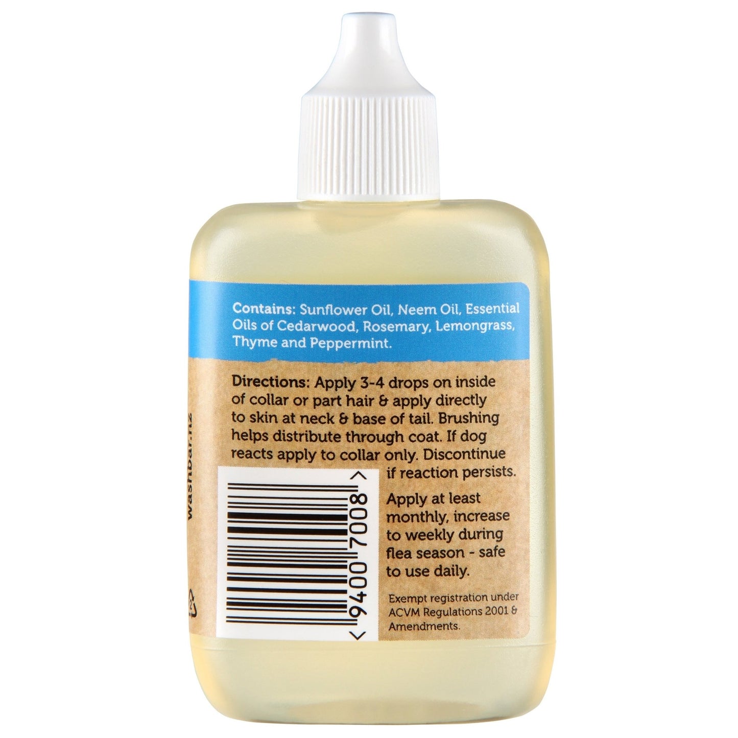 WashBar - Natural Flea Repellent 40ml - Tuck In Healthy Pet Food & Animal Natural Health Supplies