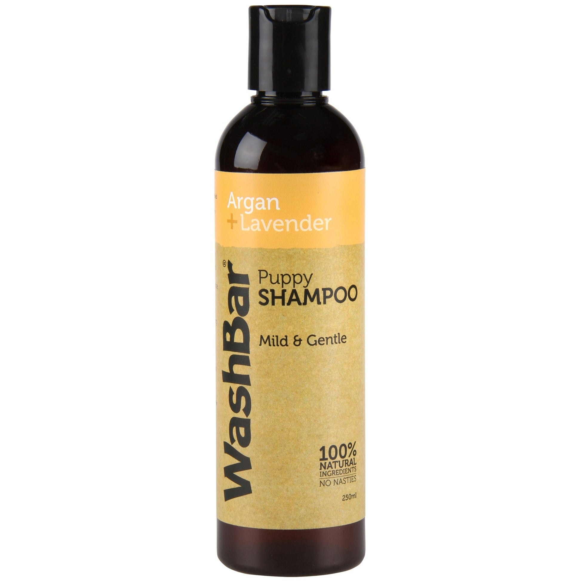 WashBar - Natural Puppy Shampoo 250ml - Argan And Lavender - Tuck In Healthy Pet Food & Animal Natural Health Supplies