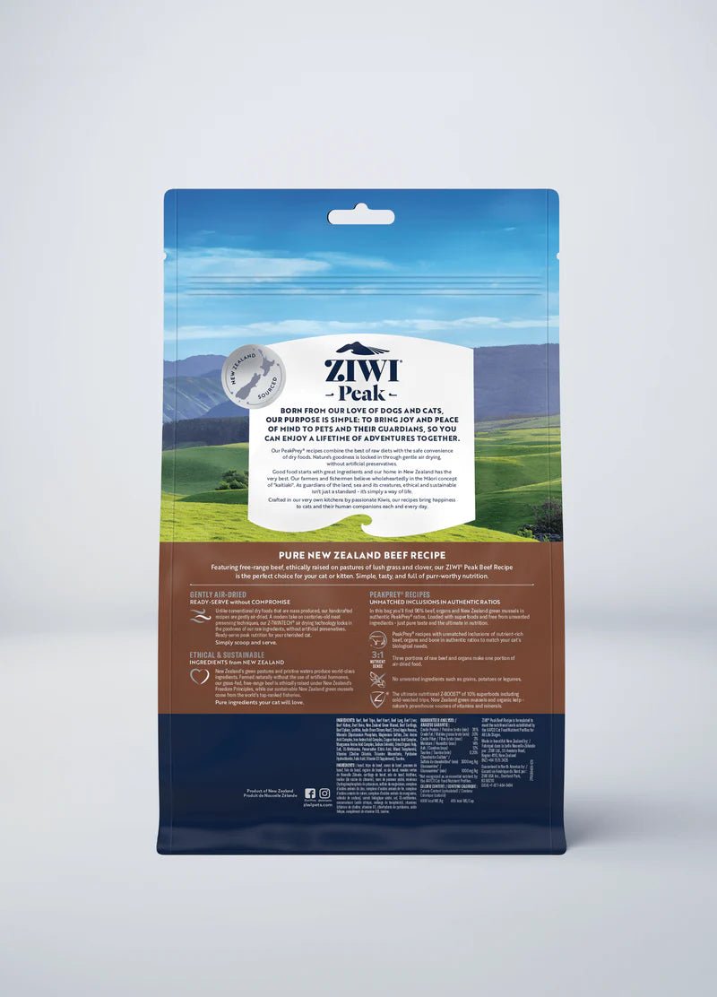 Ziwi Peak Beef Recipe for Cats - Tuck In Healthy Pet Food & Animal Natural Health Supplies