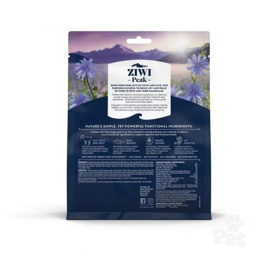 ZIWI Peak® Gut & Immune Support Boost Goat Recipe - Food - Freeze-Dried - 114g Bag Back- Warkworth - Healthy Probiotic