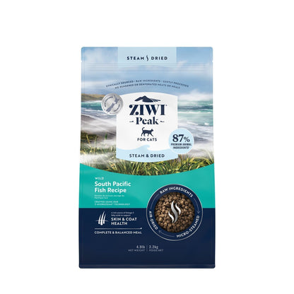 ZIWI Peak® Steam & Dried Wild South Pacific Fish for cats - Dry - 2.2kg Bag Front - Warkworth - Healthy Raw Alternative