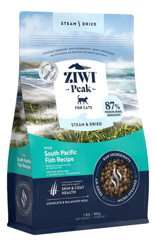 Ziwi Peak Steam & Dried Wild South Pacific Fish Recipe for Cats - Tuck In Healthy Pet Food & Animal Natural Health Supplies