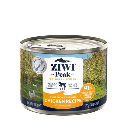 ZIWI Peak® Wet Original Series Chicken Recipe for dogs- Food - 170g Can Front - Warkworth - Complete and Balanced Meal
