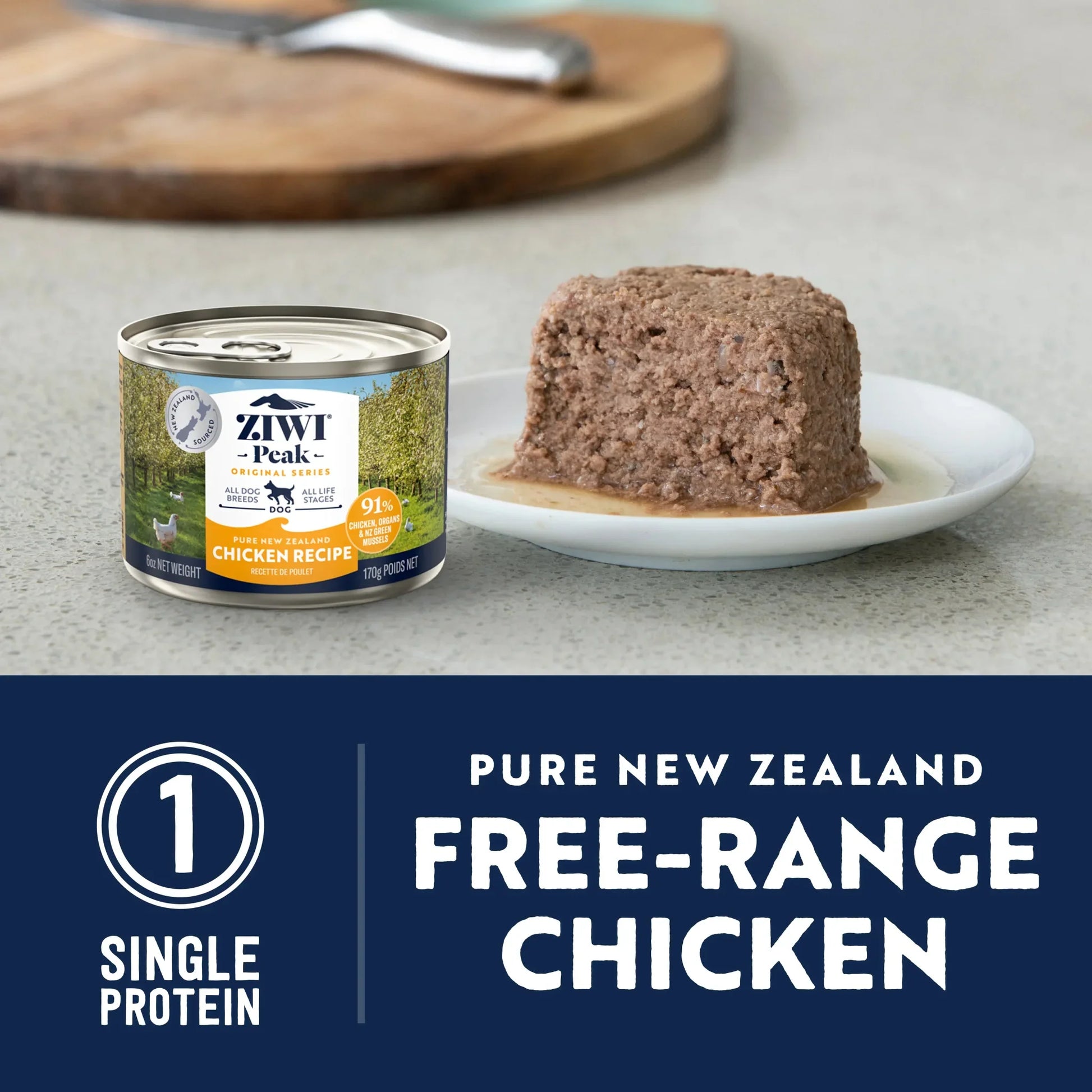ZIWI Peak® Wet Original Series Chicken Recipe for dogs- Food - 170g Can -Single Protein - Warkworth - Pure New Zealand