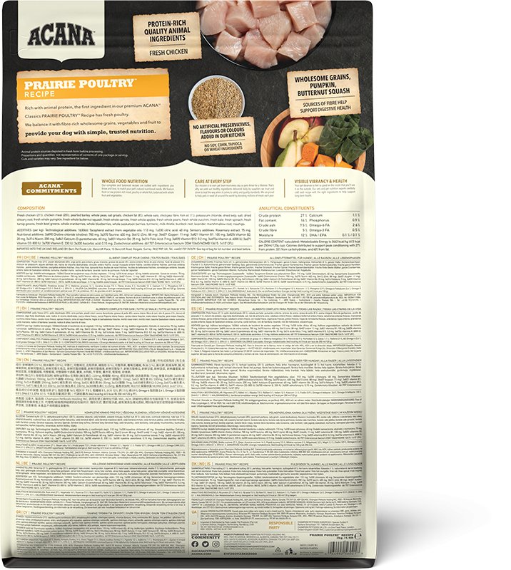 Acana Prairie Poultry for Dogs - Tuck In Healthy Pet Food & Animal Natural Health Supplies