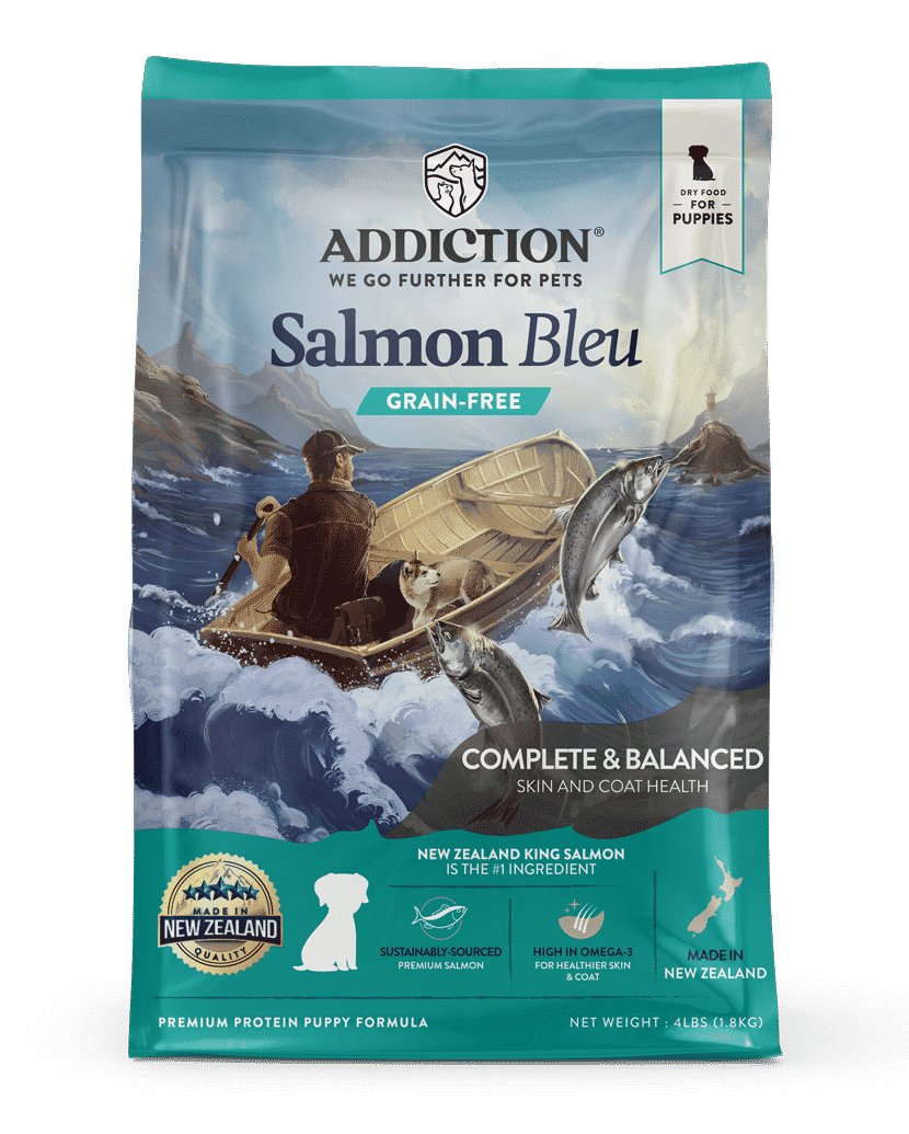 Addiction Salmon Bleu Puppy, Complete & Balanced, Skin & Coat Dry Puppy Food - Tuck In Healthy Pet Food & Animal Natural Health Supplies