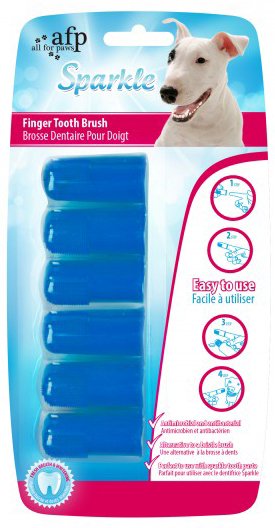 All For Paws Sparkle - Finger Toothbrushes (6pack) - Tuck In Healthy Pet Food & Animal Natural Health Supplies