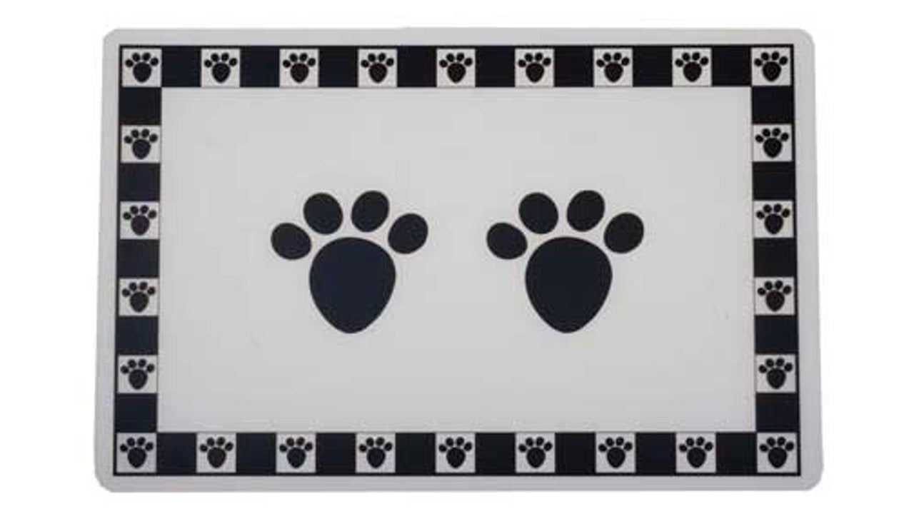 Black Paws Placemat - Tuck In Healthy Pet Food & Animal Natural Health Supplies