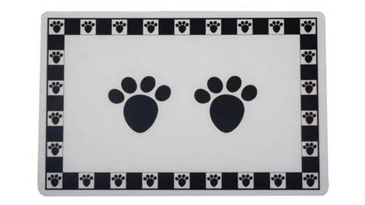 Black Paws Placemat - Tuck In Healthy Pet Food & Animal Natural Health Supplies