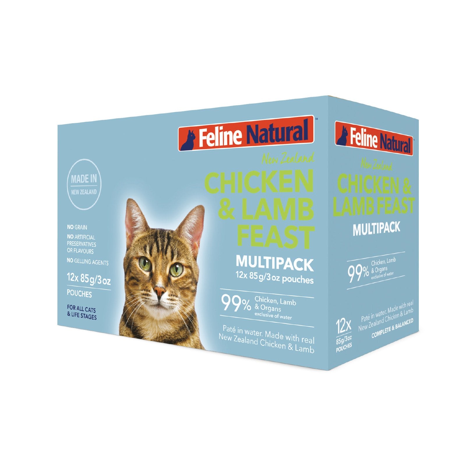Feline Natural Grain-Free 85g Pouches - Chicken & Lamb - Tuck In Healthy Pet Food & Animal Natural Health Supplies