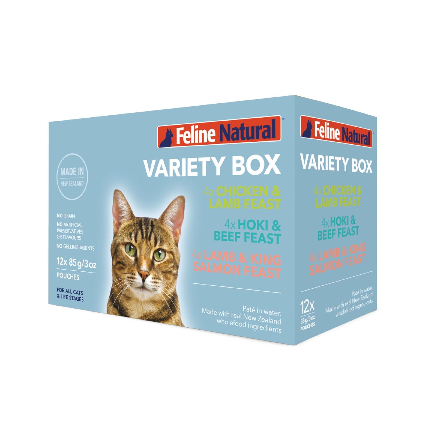 Feline Natural Grain-Free 85g Pouches - Variety Box - Tuck In Healthy Pet Food & Animal Natural Health Supplies