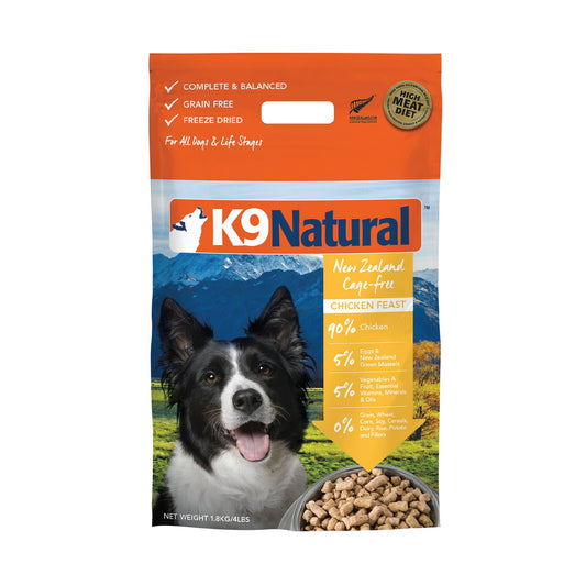 K9 Natural Grain-Free Freeze-Dried Dog Food - Chicken - Tuck In Healthy Pet Food & Animal Natural Health Supplies