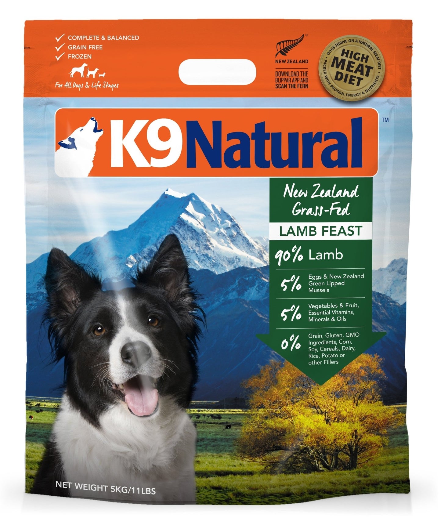 K9 Natural Grain-Free Frozen Dog Food - Lamb - Tuck In Healthy Pet Food & Animal Natural Health Supplies