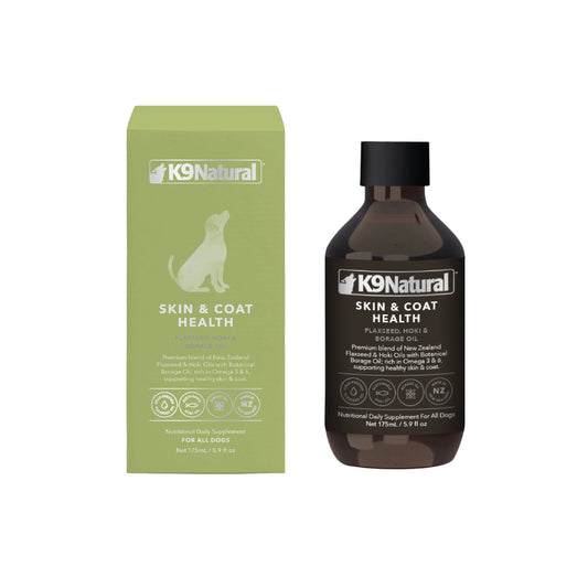 K9 Natural Skin & Coat Healthy Immune System Omega-3 Oil for Dogs (175ml) - Tuck In Healthy Pet Food & Animal Natural Health Supplies