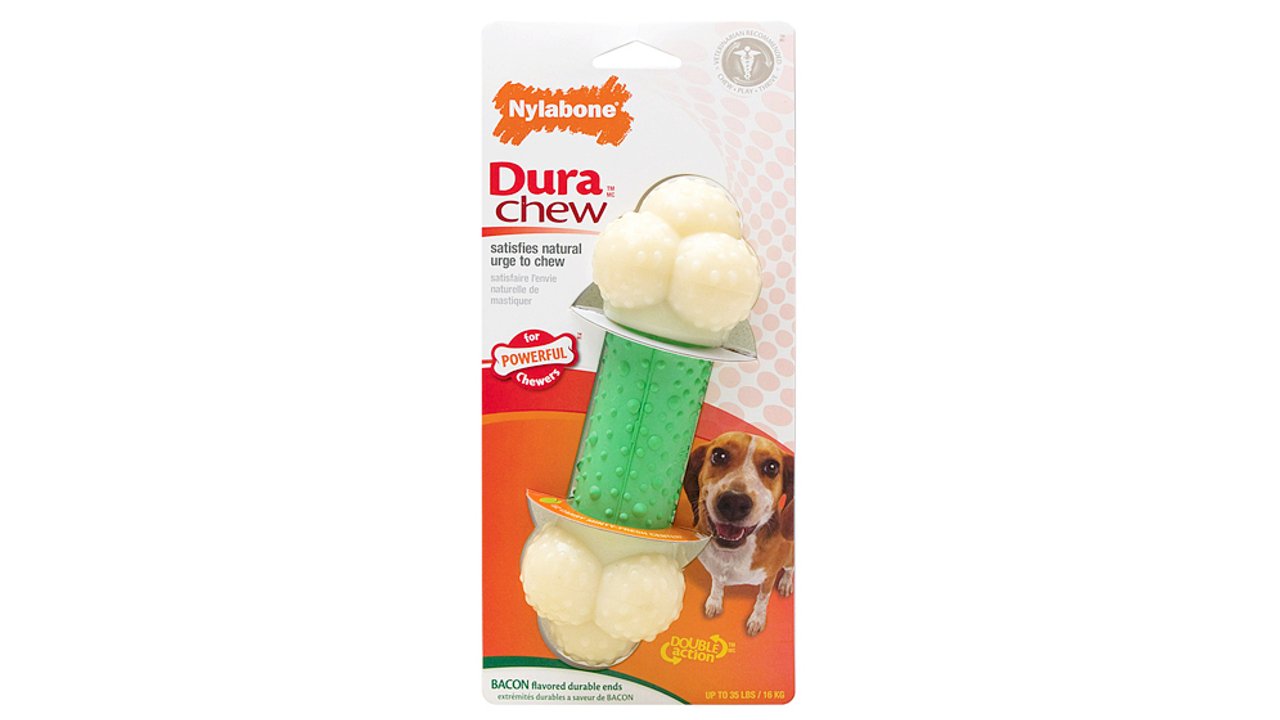 Nylabone Dura Chew Double Action - Bacon Flavoured, Wolf Size - Tuck In Healthy Pet Food & Animal Natural Health Supplies