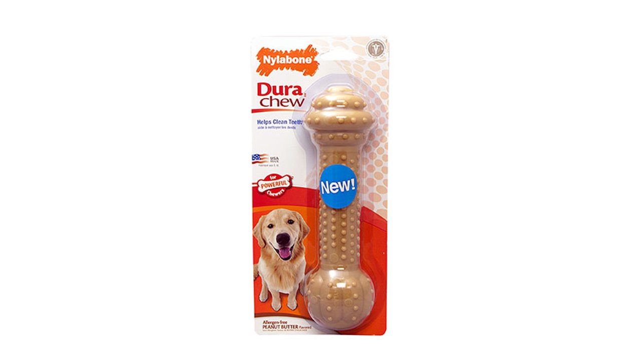 Nylabone Dura Chew - Peanut Butter Flavour, Giant Size - Tuck In Healthy Pet Food & Animal Natural Health Supplies