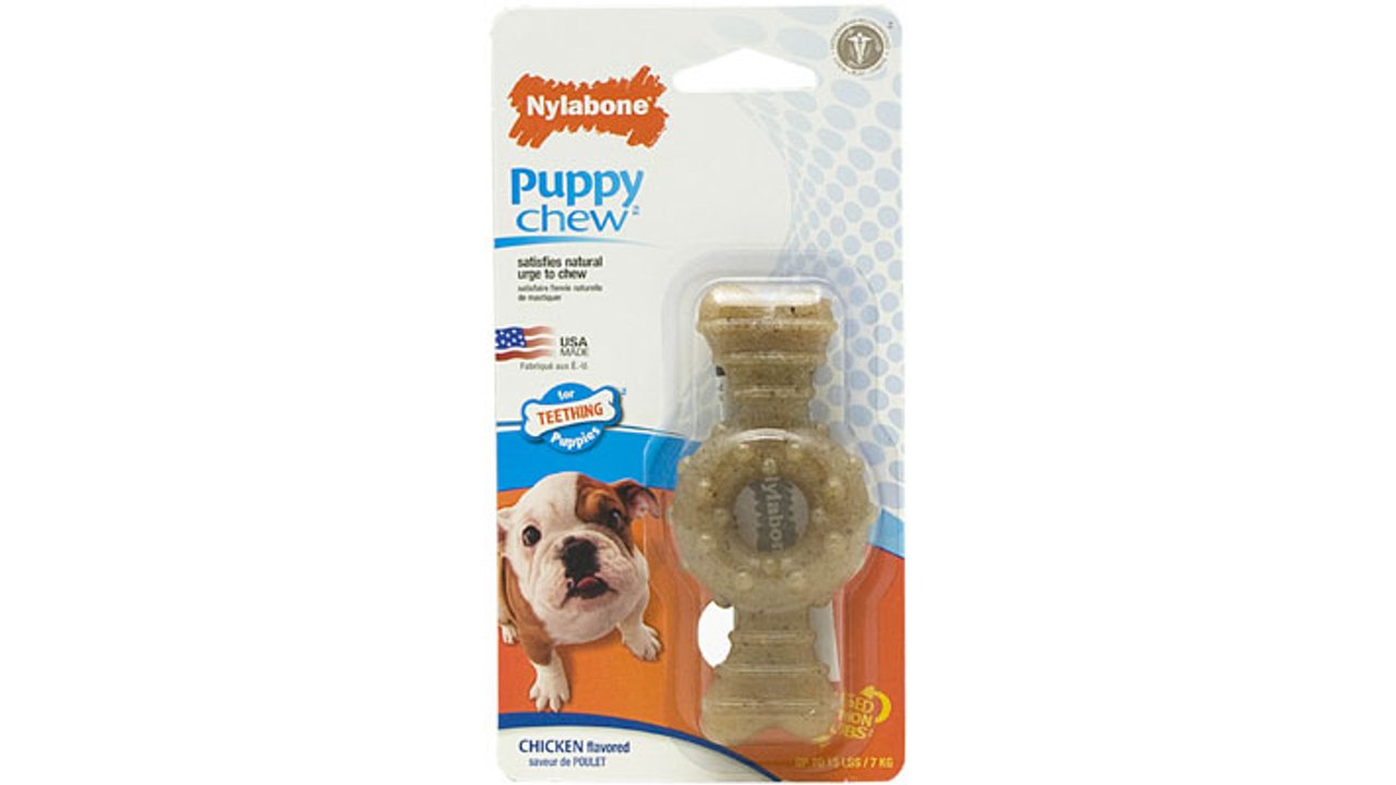 Nylabone Puppy Ring Bone, Chicken Flavour - Tuck In Healthy Pet Food & Animal Natural Health Supplies
