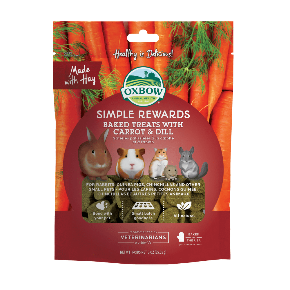 Oxbow Simple Rewards Baked Treat with Carrot & Dill - Tuck In Healthy Pet Food & Animal Natural Health Supplies