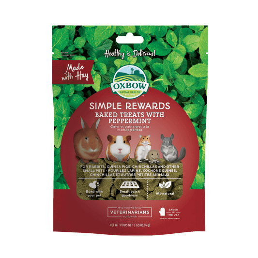 Oxbow Simple Rewards Baked Treat with Peppermint - Tuck In Healthy Pet Food & Animal Natural Health Supplies