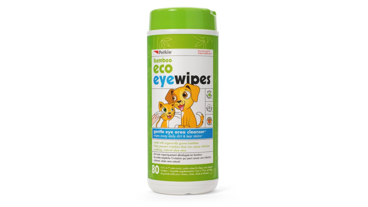 Petkin Bamboo Eco Eye Wipes (80 pack) - Tuck In Healthy Pet Food & Animal Natural Health Supplies