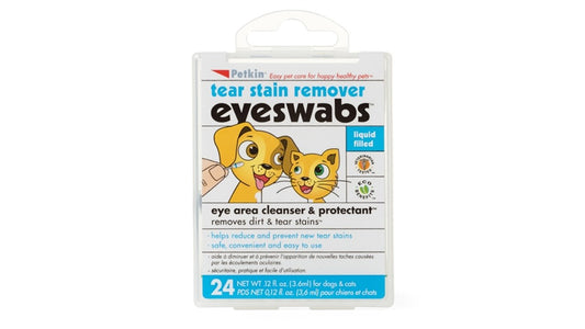 Petkin Eye & Tear Stain Swabs - Tuck In Healthy Pet Food & Animal Natural Health Supplies