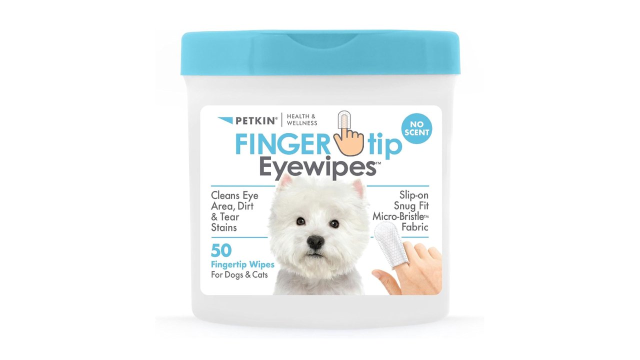 Petkin Fingertip Eye Wipes For Dogs and Cats - Tuck In Healthy Pet Food & Animal Natural Health Supplies