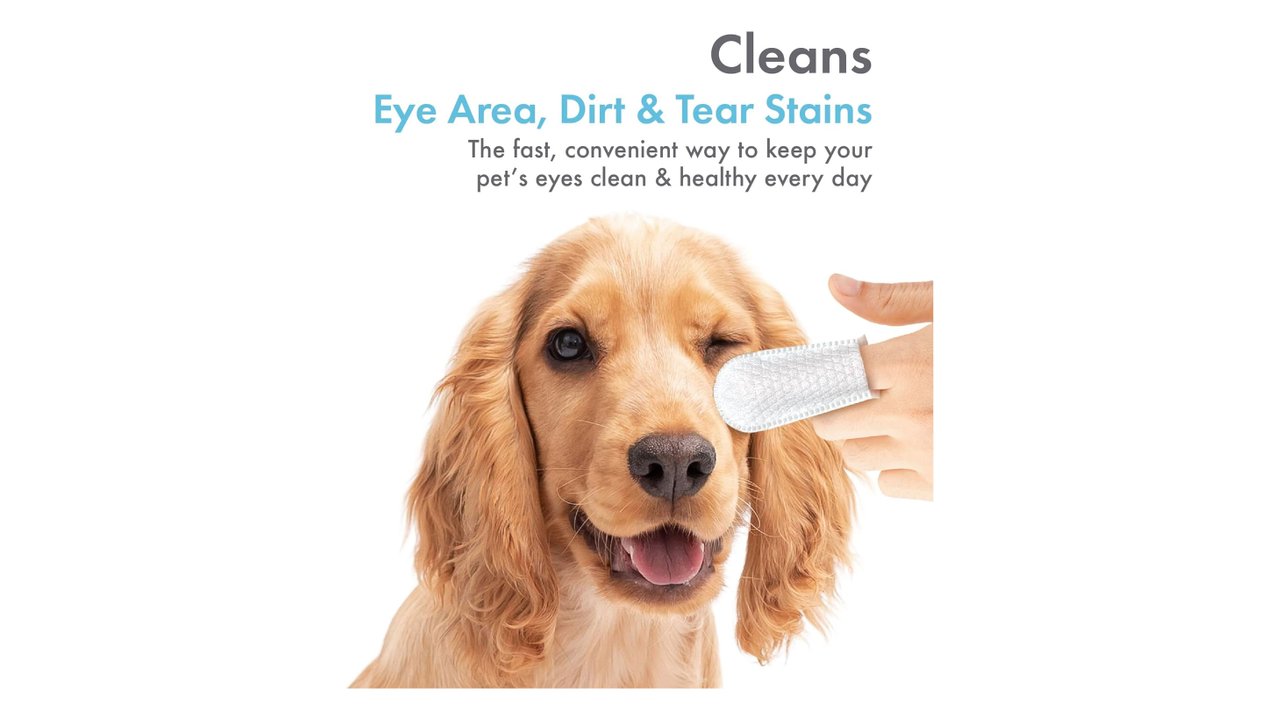 Petkin Fingertip Eye Wipes For Dogs and Cats - Tuck In Healthy Pet Food & Animal Natural Health Supplies