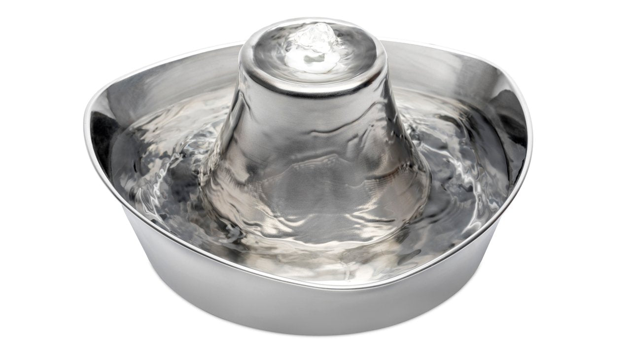 PetSafe Seaside Stainless Steel Pet Fountain - Tuck In Healthy Pet Food & Animal Natural Health Supplies