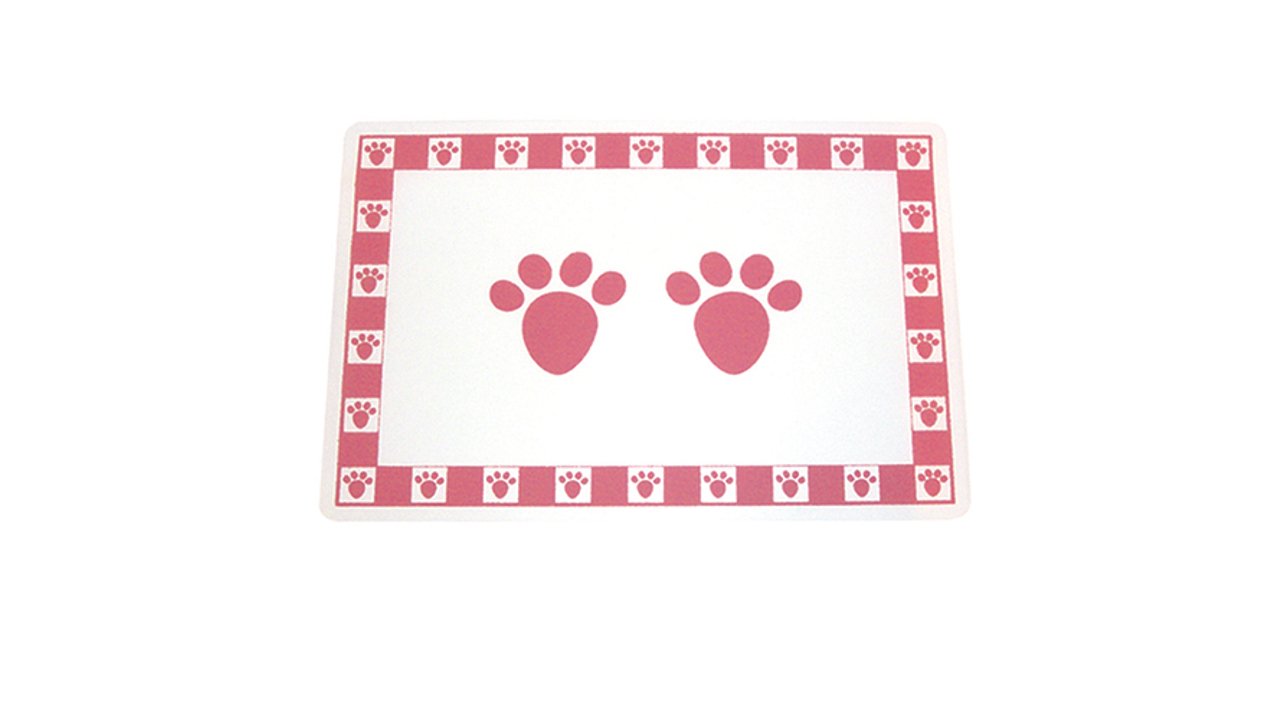 Pink Paws Placemat - Tuck In Healthy Pet Food & Animal Natural Health Supplies