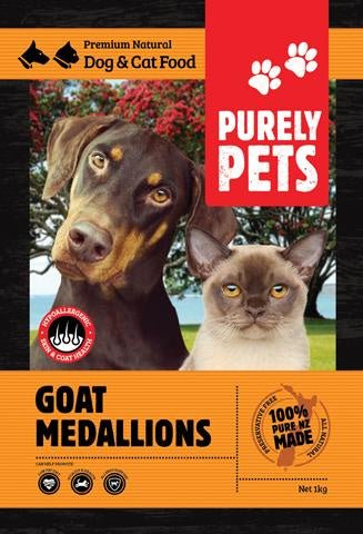 Purely Pets Goat Medallions - Tuck In Healthy Pet Food & Animal Natural Health Supplies