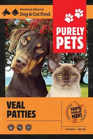 Purely Pets Veal Patties - Tuck In Healthy Pet Food & Animal Natural Health Supplies